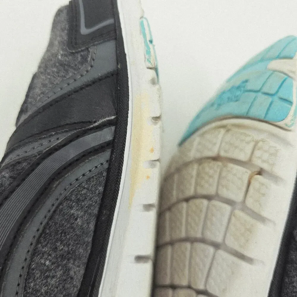 Ryka Aries Womens Running Sneaker Shoe 9.5 M Gray & Teal Leather Memory Foam
